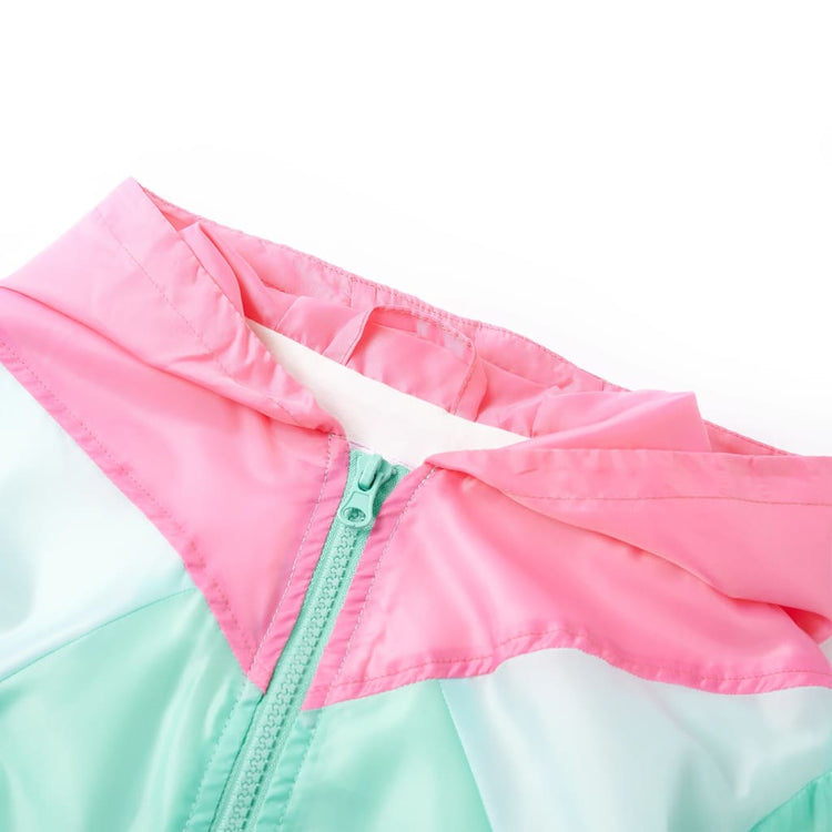 Vidaxl -Kinderjacke mit Kapuze und Reißverschluss 140 Multi -Colored