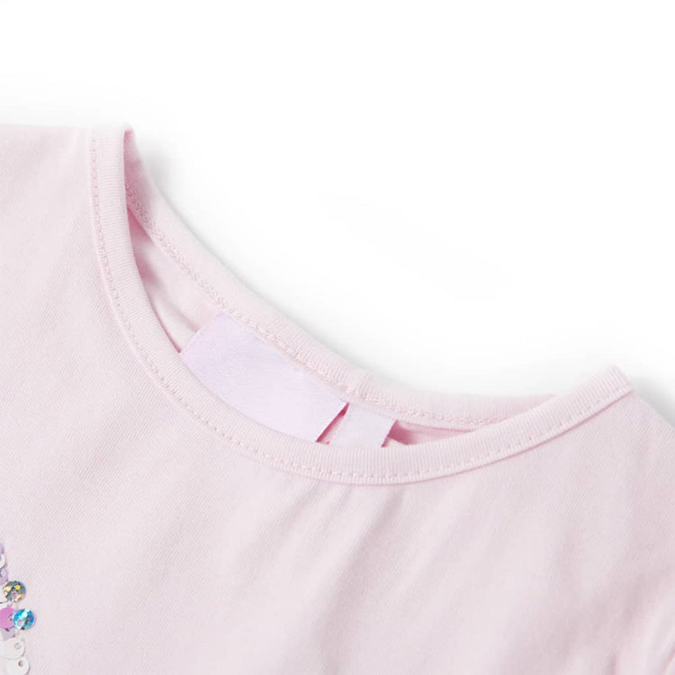 Vidaxl -Kinderhemd mit Kappe Ärmel 116 weiches Rosa