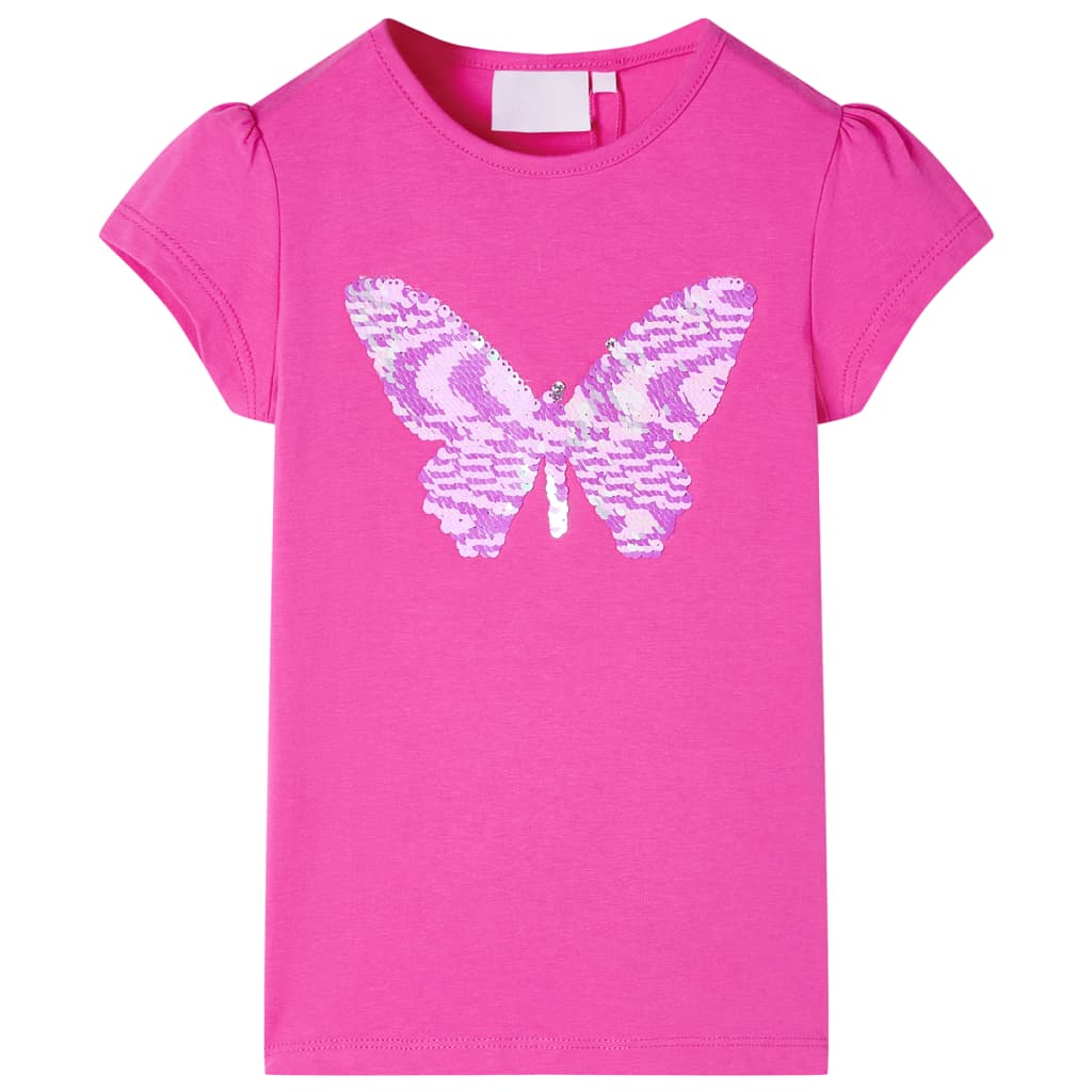 Vidaxl -Kinderhemd mit Kappe Ärmel 116 Dunkelrosa