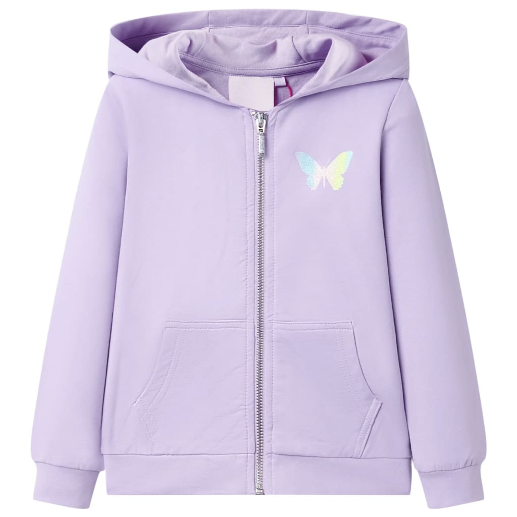 Vidaxl Kinderweste mit Hoody 128 Lila
