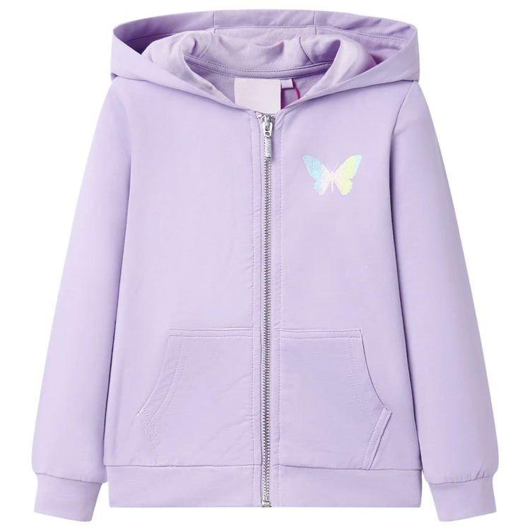 Vidaxl Kinderweste mit Hoody 128 Lila