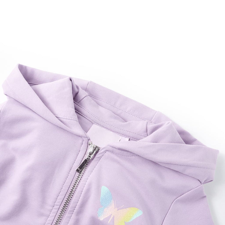 Vidaxl Kinderweste mit Hoody 128 Lila