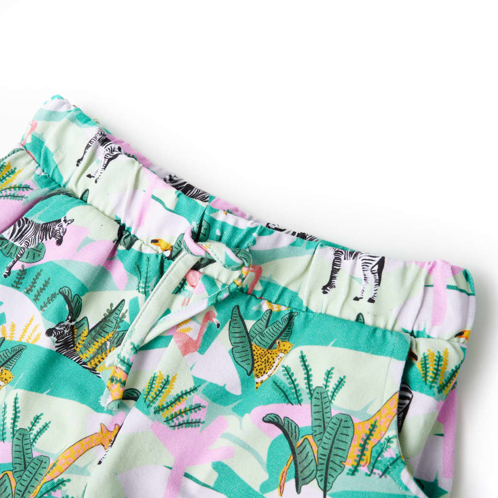 VIDAXL -Kindershorts mit Trekkoord 92 Light Mint -Colored