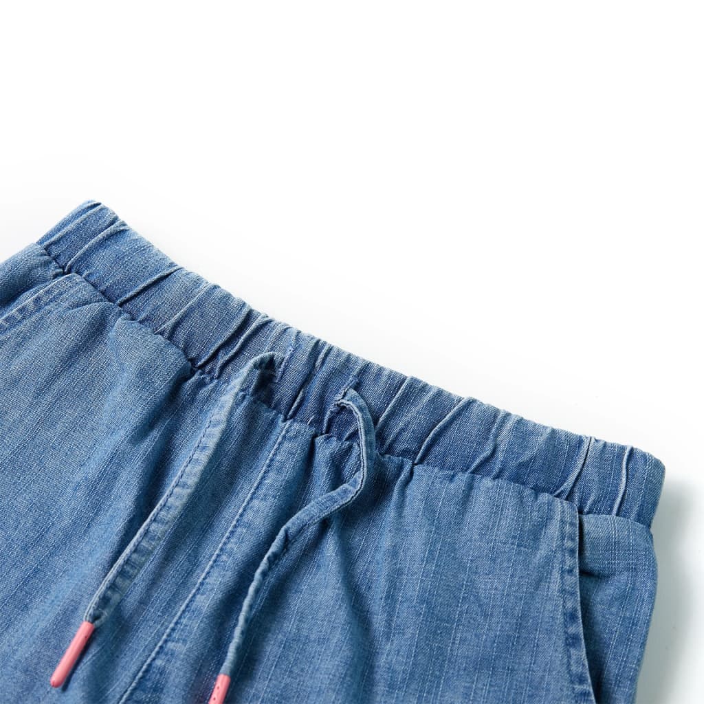 Vidaxl Kindershorts 128 Denim Blau