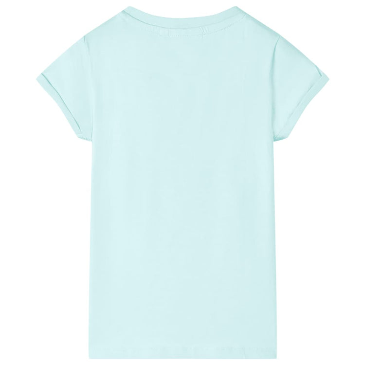 Vidaxl Kinderhemd 104 helles Meerblau