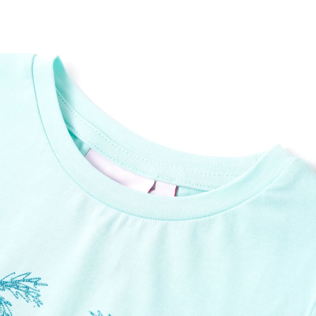 Vidaxl Kinderhemd 104 helles Meerblau