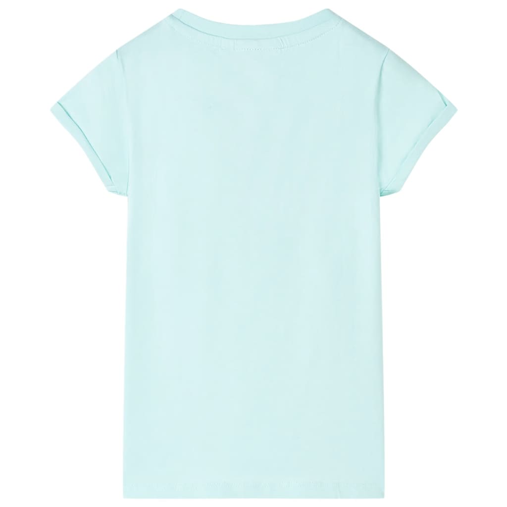 Vidaxl Kinderhemd 116 helles Meerblau