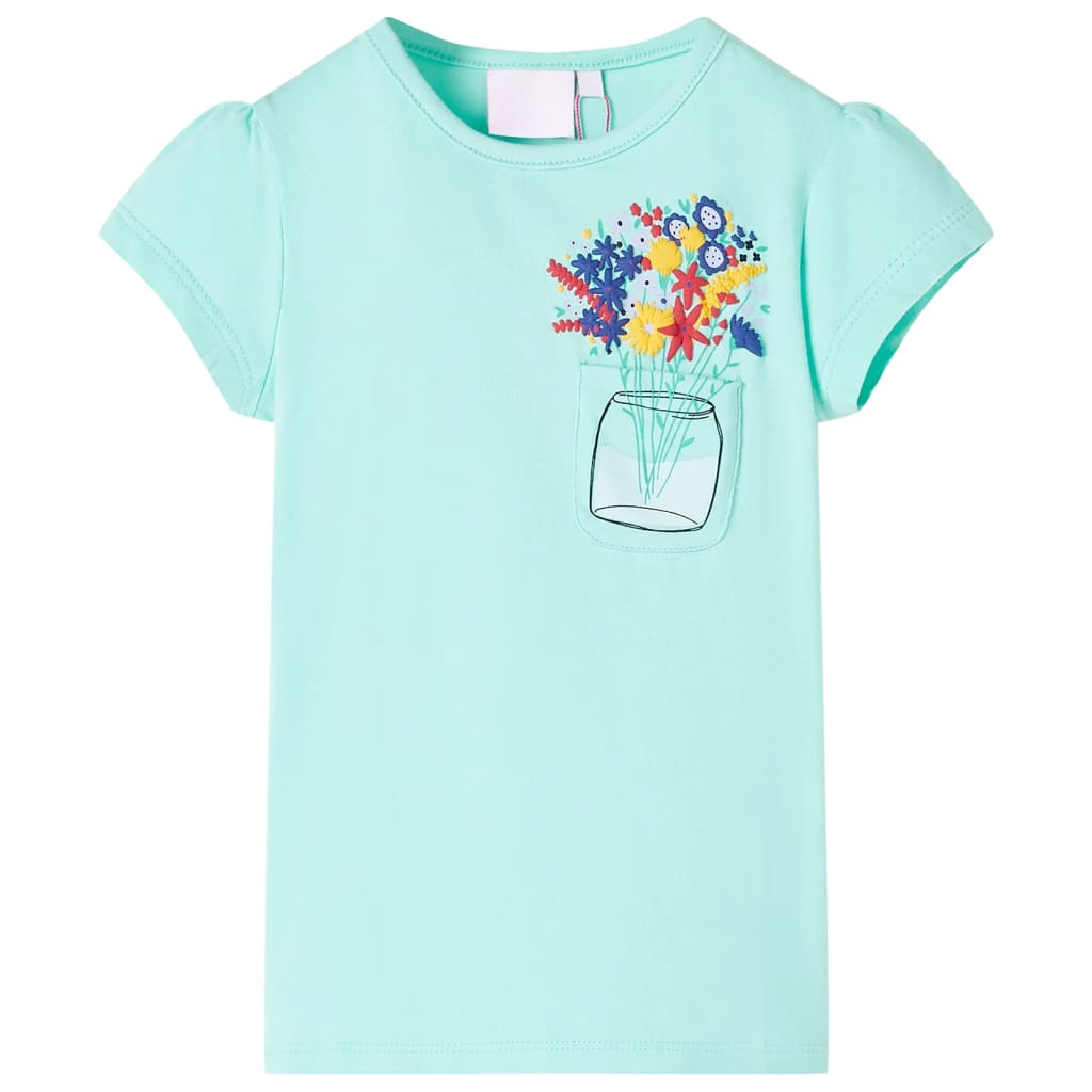 Vidaxl Kinderhemd 128 leichte Minze