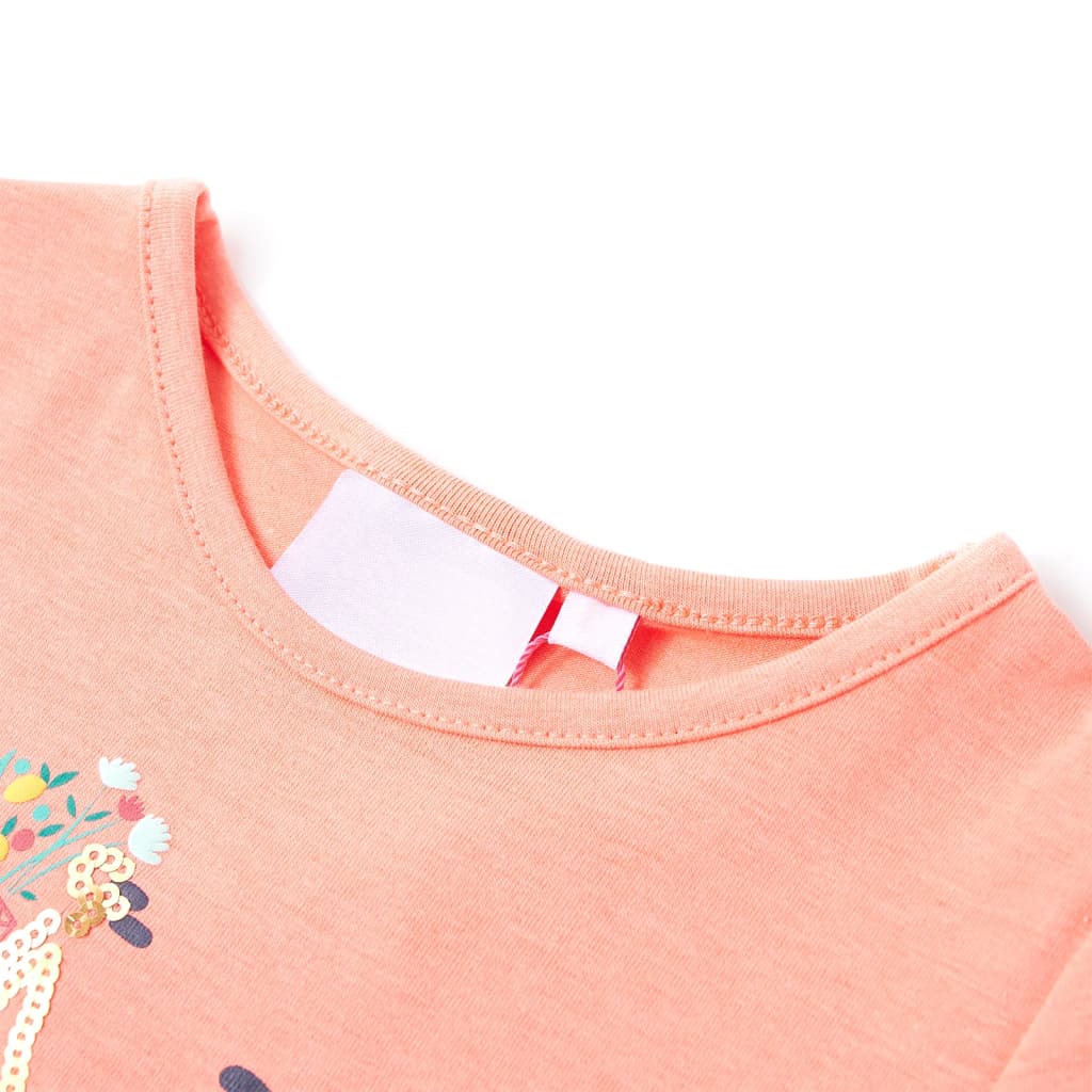 Vidaxl Kinderhemd 116 Neon Koraal
