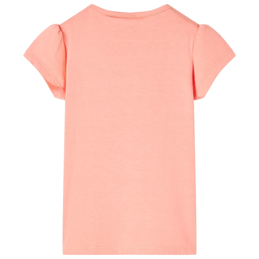 Vidaxl Kinderhemd 128 Neonkorallenfarbe