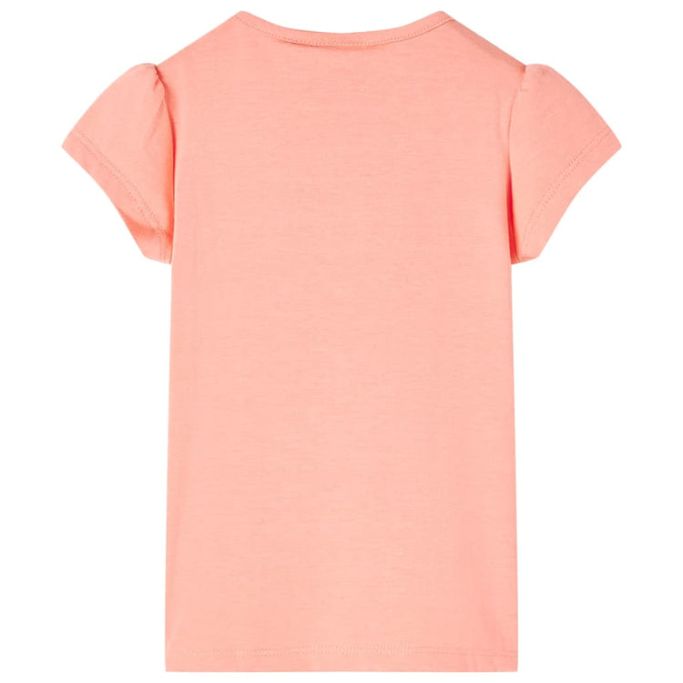 Vidaxl Kinderhemd 128 Neonkorallenfarbe