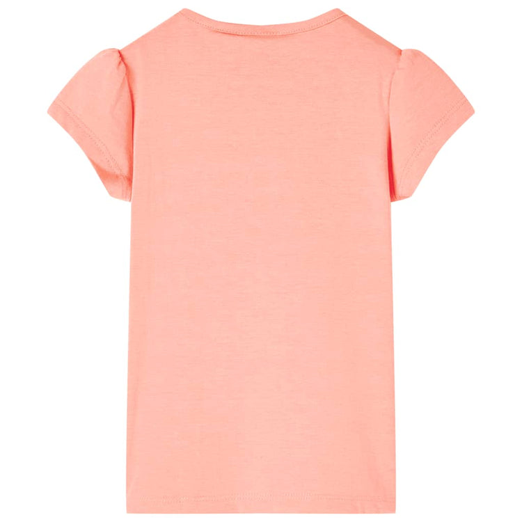 Vidaxl Kinderhemd 140 Neonkorallenfarbe