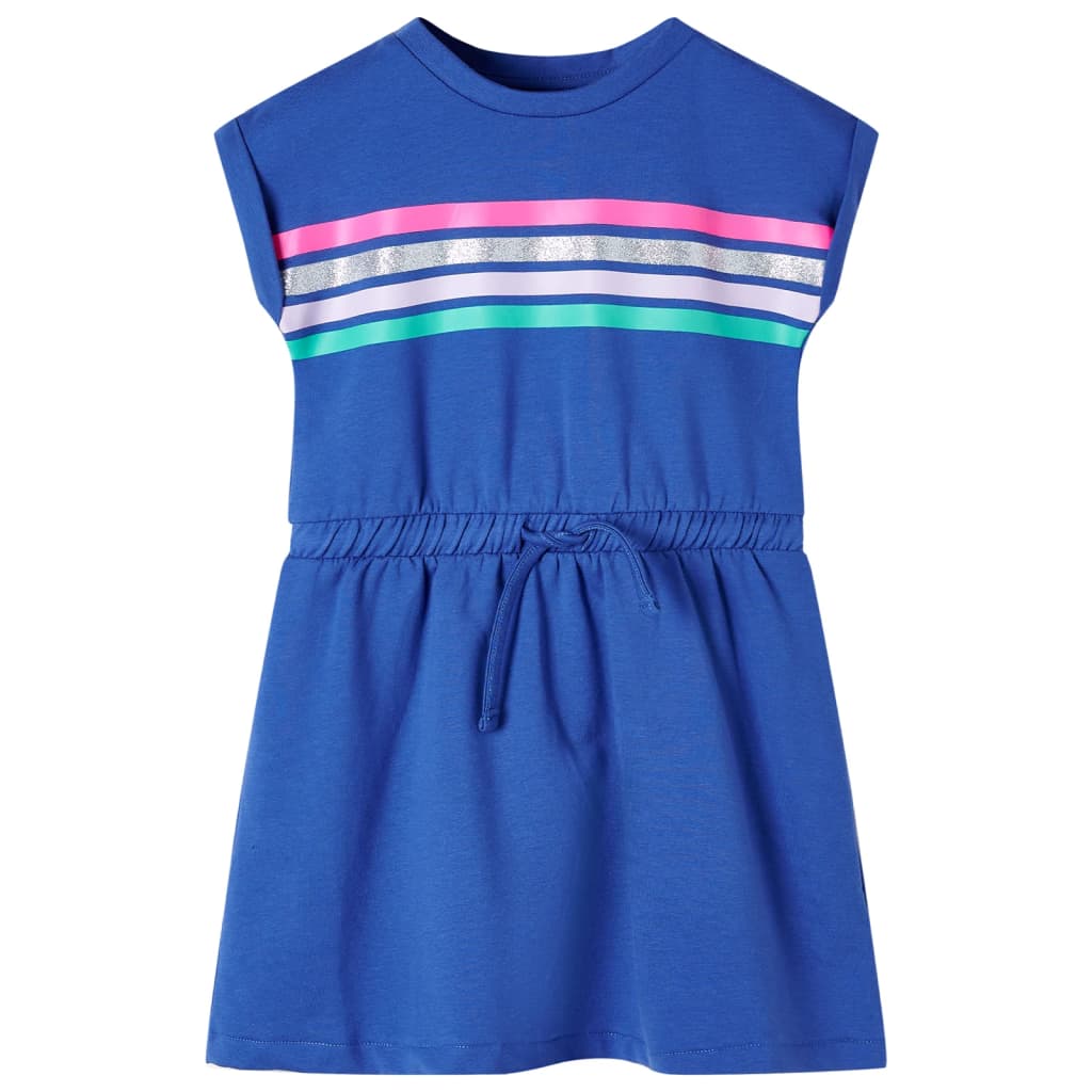 Vidaxl Kinderkleid mit Kordelstring 92 Kobaltblau