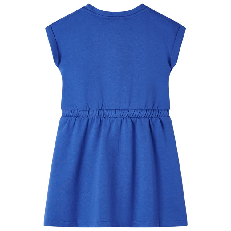 Vidaxl Kinderkleid mit Kordelstring 92 Kobaltblau
