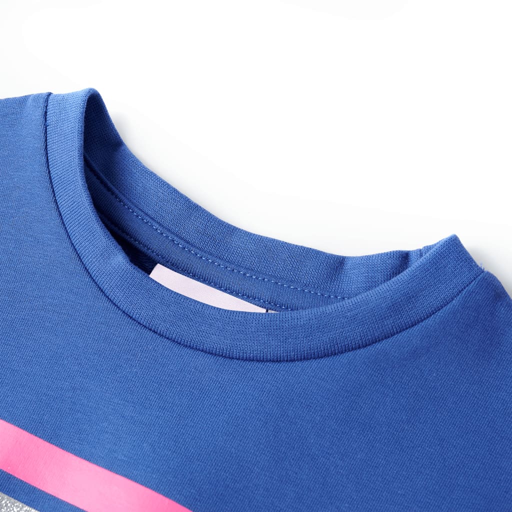 Vidaxl Kinderkleid mit Kordelstring 92 Kobaltblau