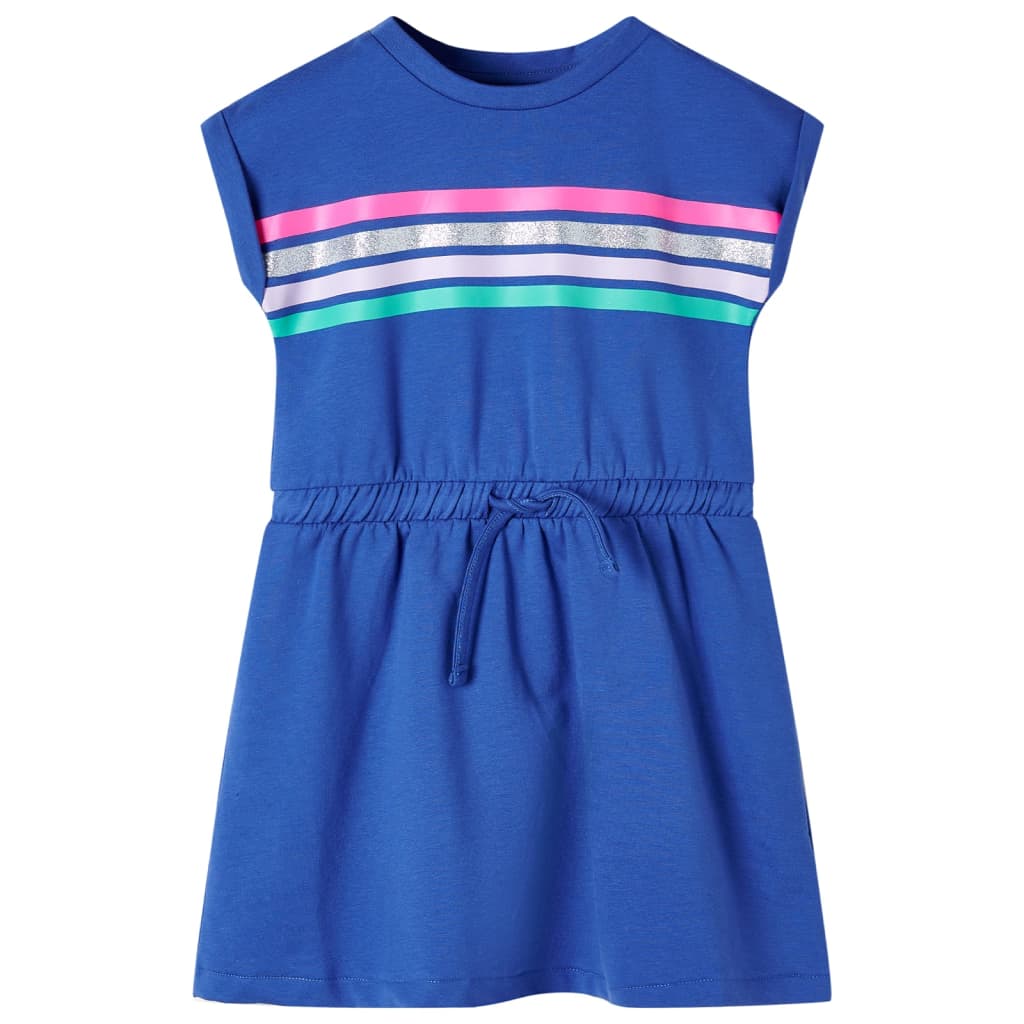 Vidaxl Kinderkleid mit Kordelstring 140 Kobaltblau