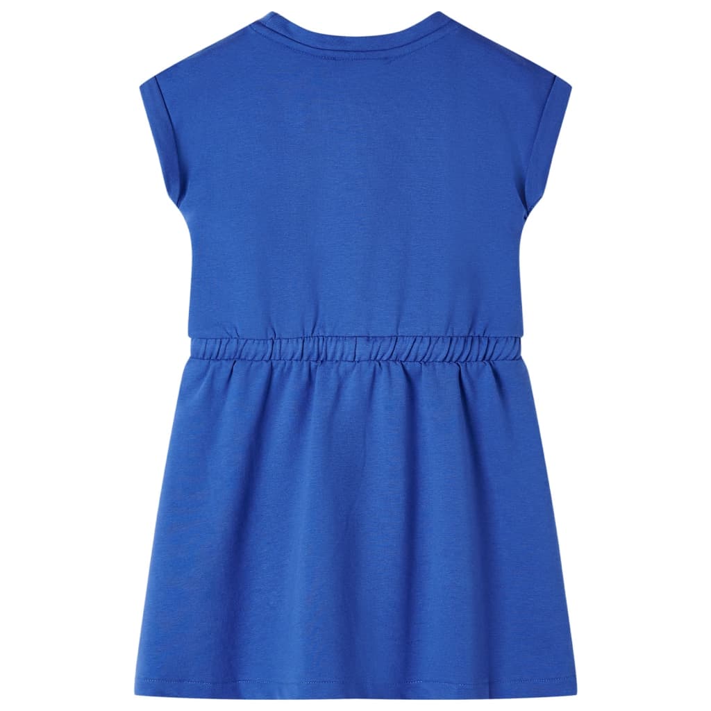 Vidaxl Kinderkleid mit Kordelstring 140 Kobaltblau