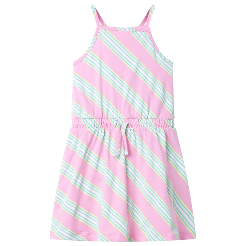 Vidaxl Kinderkleid ohne Ärmel mit Kordelkordel 116 Pink