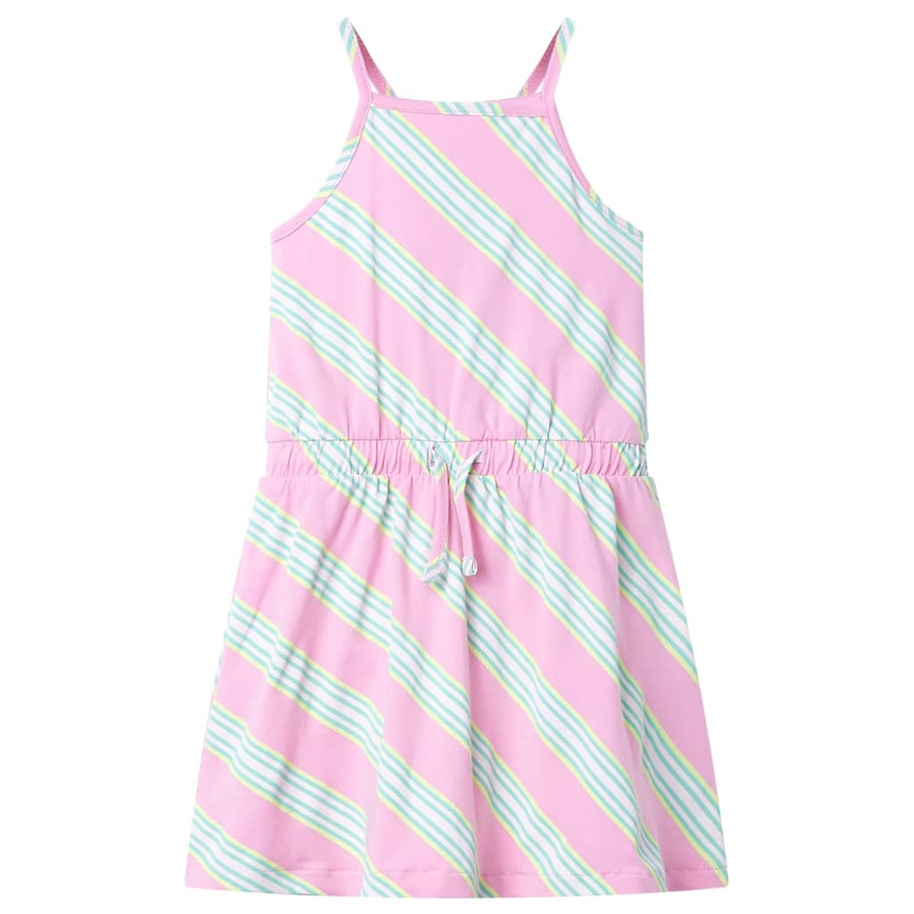 Vidaxl Kinderkleid ohne Ärmel mit Kordelkordel 128 Pink