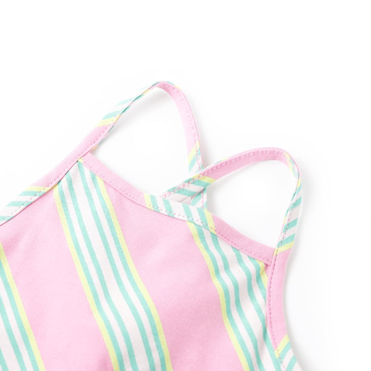 Vidaxl Kinderkleid ohne Ärmel mit Kordelkordel 128 Pink