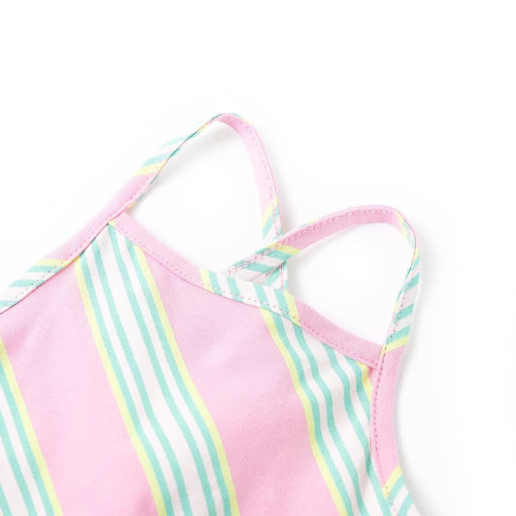 Vidaxl Kinderkleid ohne Ärmel mit Kordelstring 140 Pink