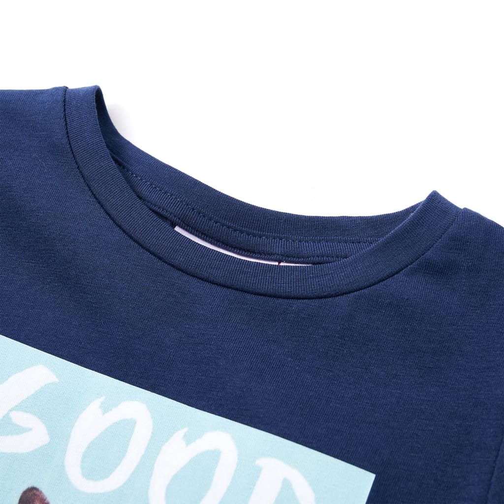Vidaxl Kinderhemd 128 Marineblau