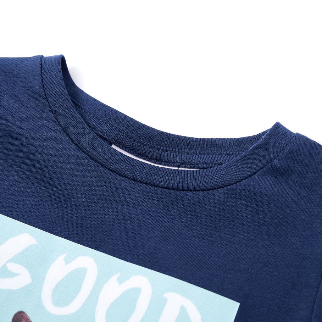 Vidaxl Kinderhemd 140 Marineblau