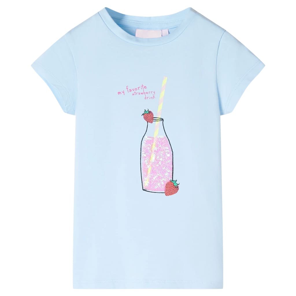 Vidaxl Kinderhemd 128 weiches Blau