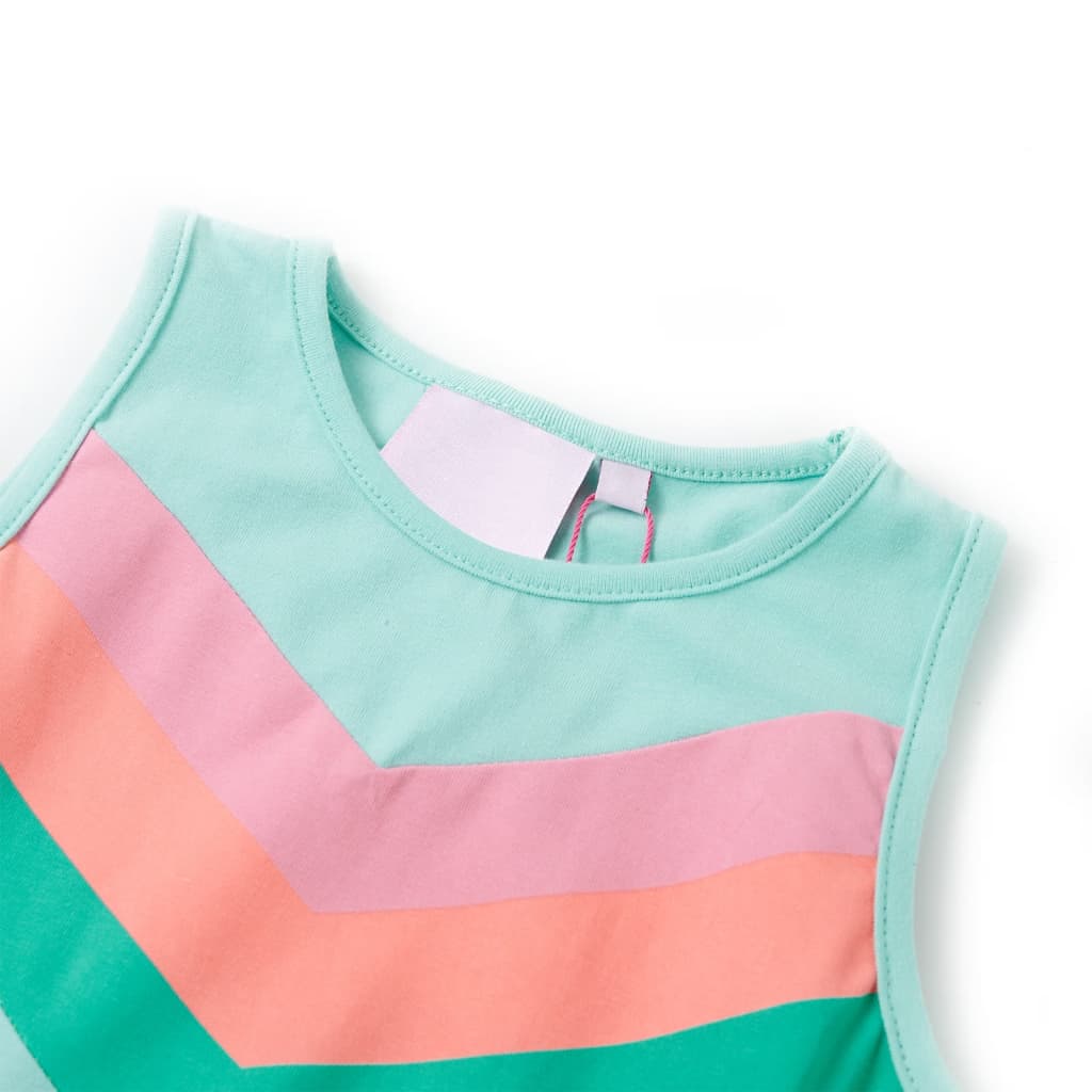 Vidaxl -Kinderkleid mit Kordelstring 92 leichte Minze