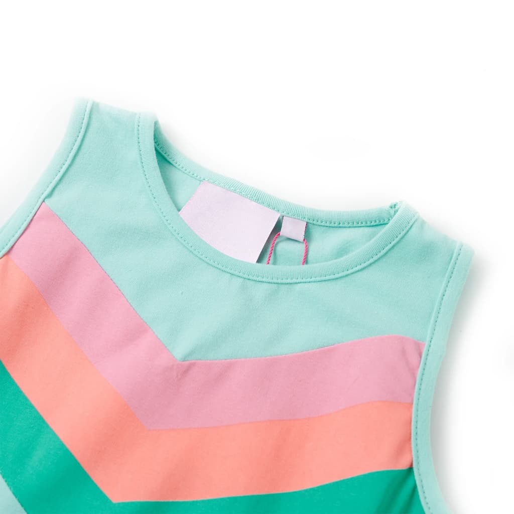 Vidaxl Kinderkleid mit Kordelstring 104 leichte Minze