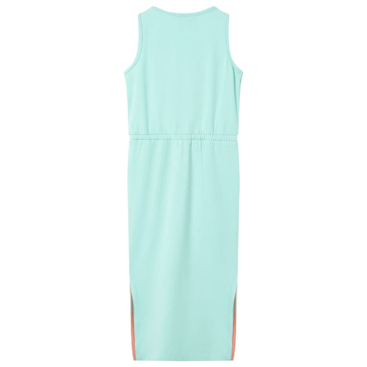 Vidaxl Kinderkleid mit Trekoord 128 Light Mint