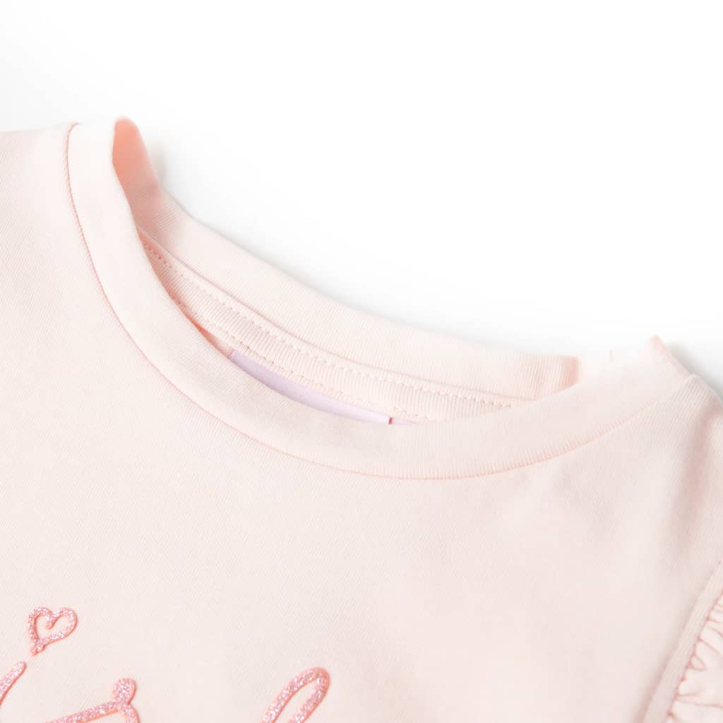 Vidaxl Kinderhemd mit Rüschen auf den Ärmeln 92 weiches Rosa