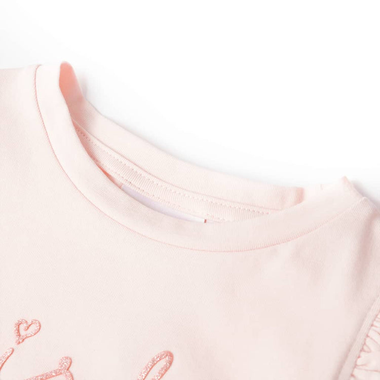Vidaxl Kinderhemd mit Rüschen auf den Ärmeln 116 weiches Rosa