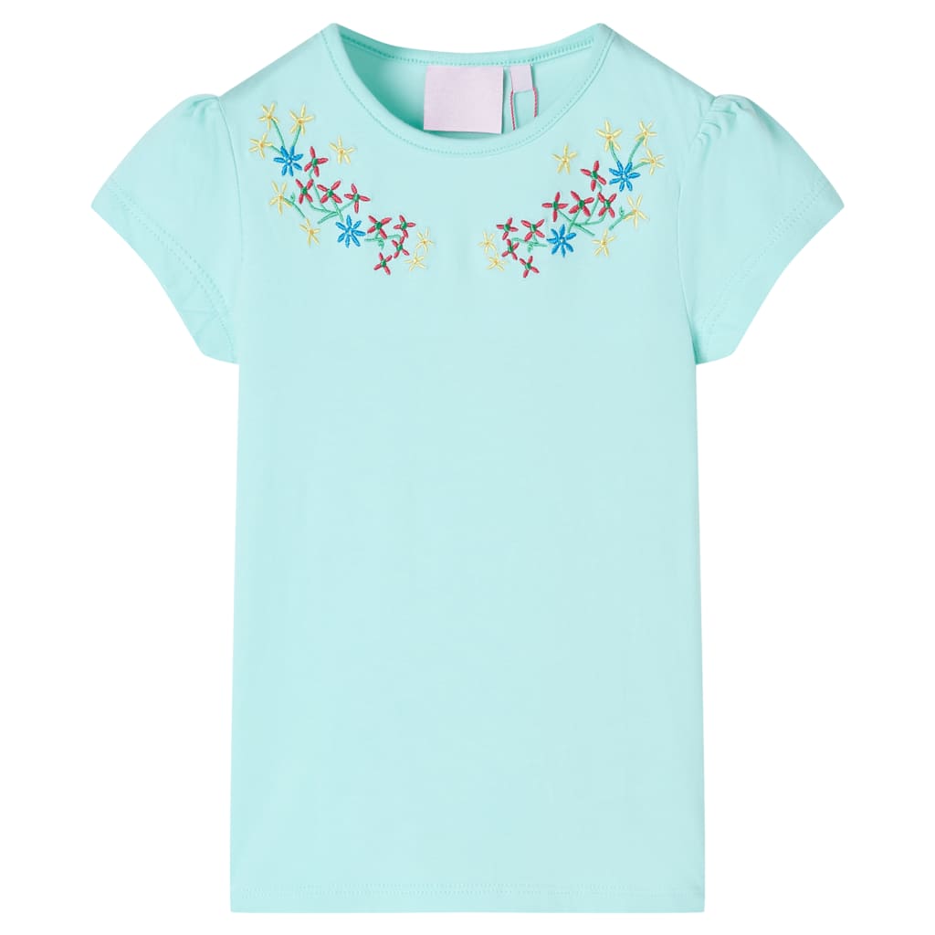 Vidaxl Kinderhemd 92 helles Meerblau
