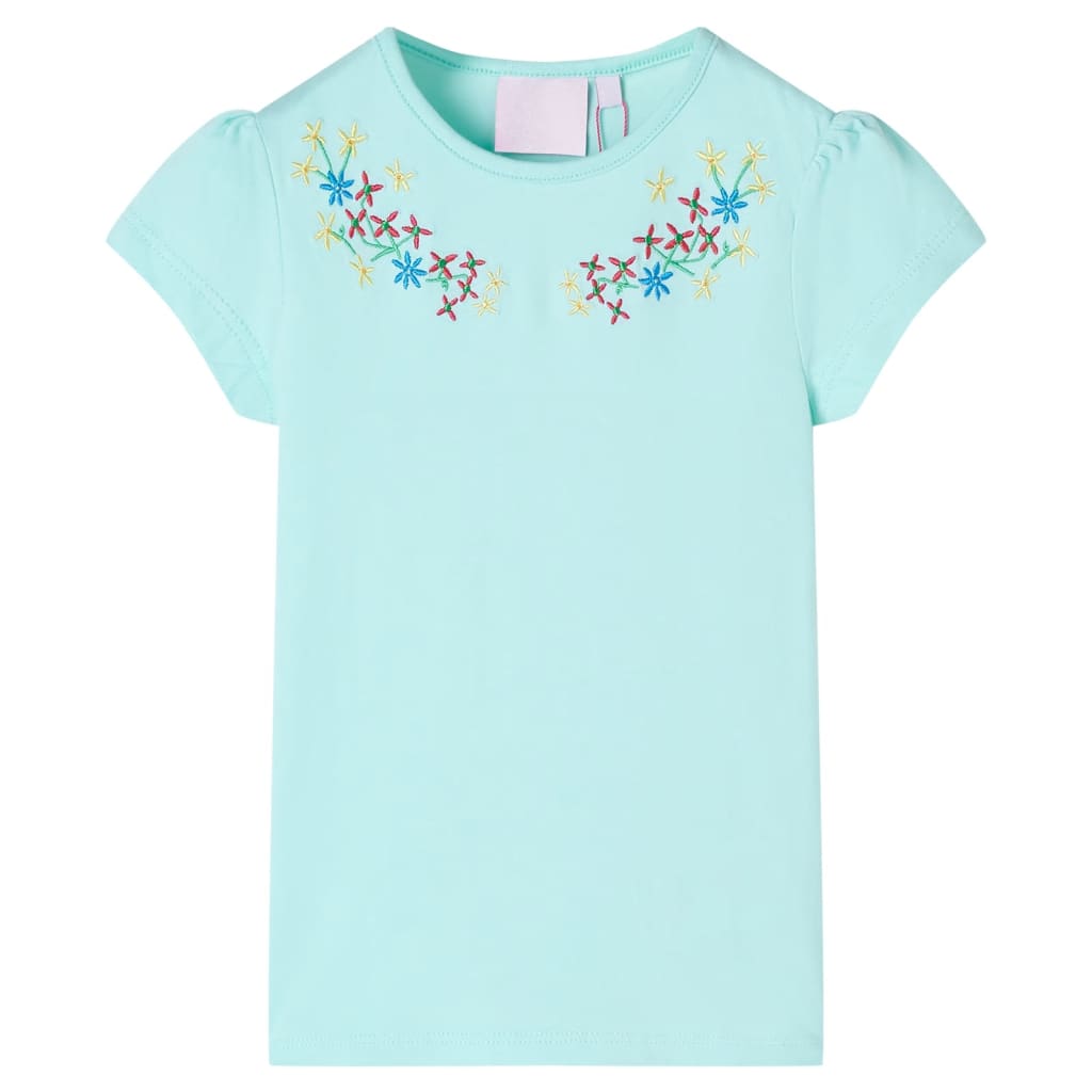 Vidaxl Kinderhemd 116 helles Meerblau