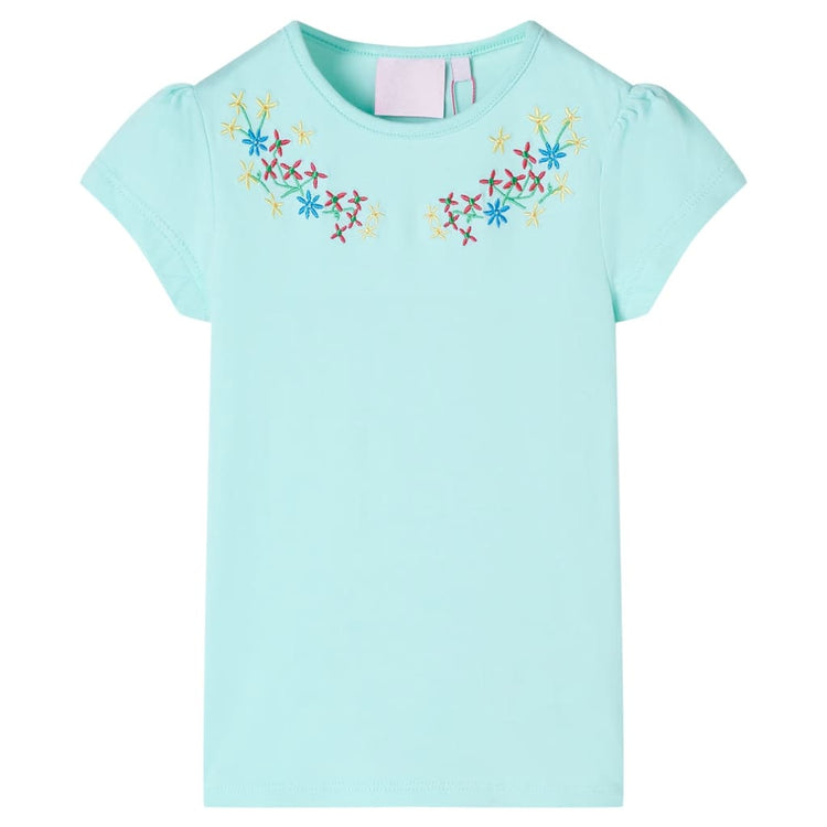 Vidaxl Kinderhemd 116 helles Meerblau