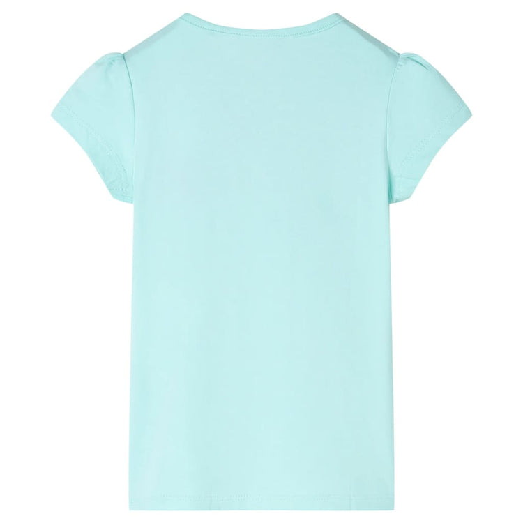 Vidaxl Kinderhemd 116 helles Meerblau