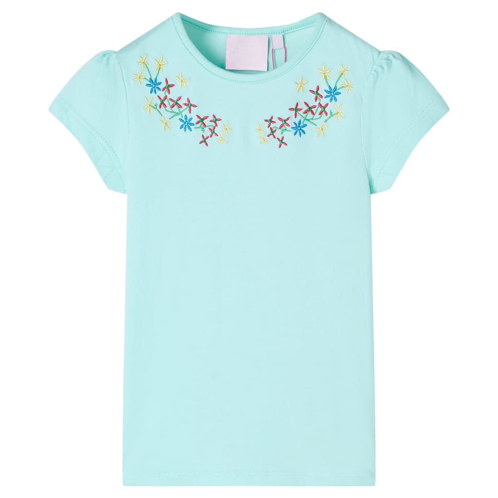 Vidaxl Kinderhemd 140 helles Meerblau