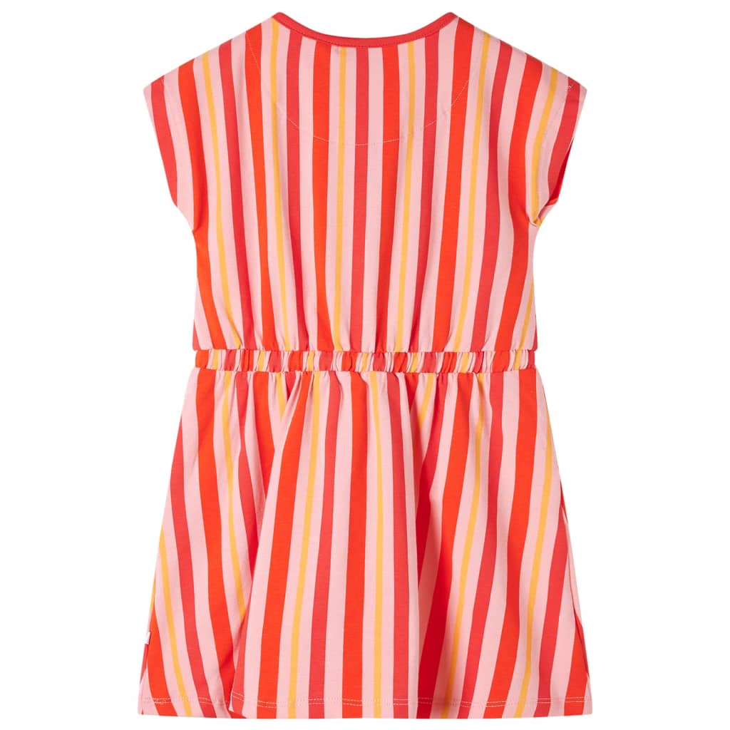 Vidaxl Kinderkleid mit Kordelstring 92 Pink und Rot