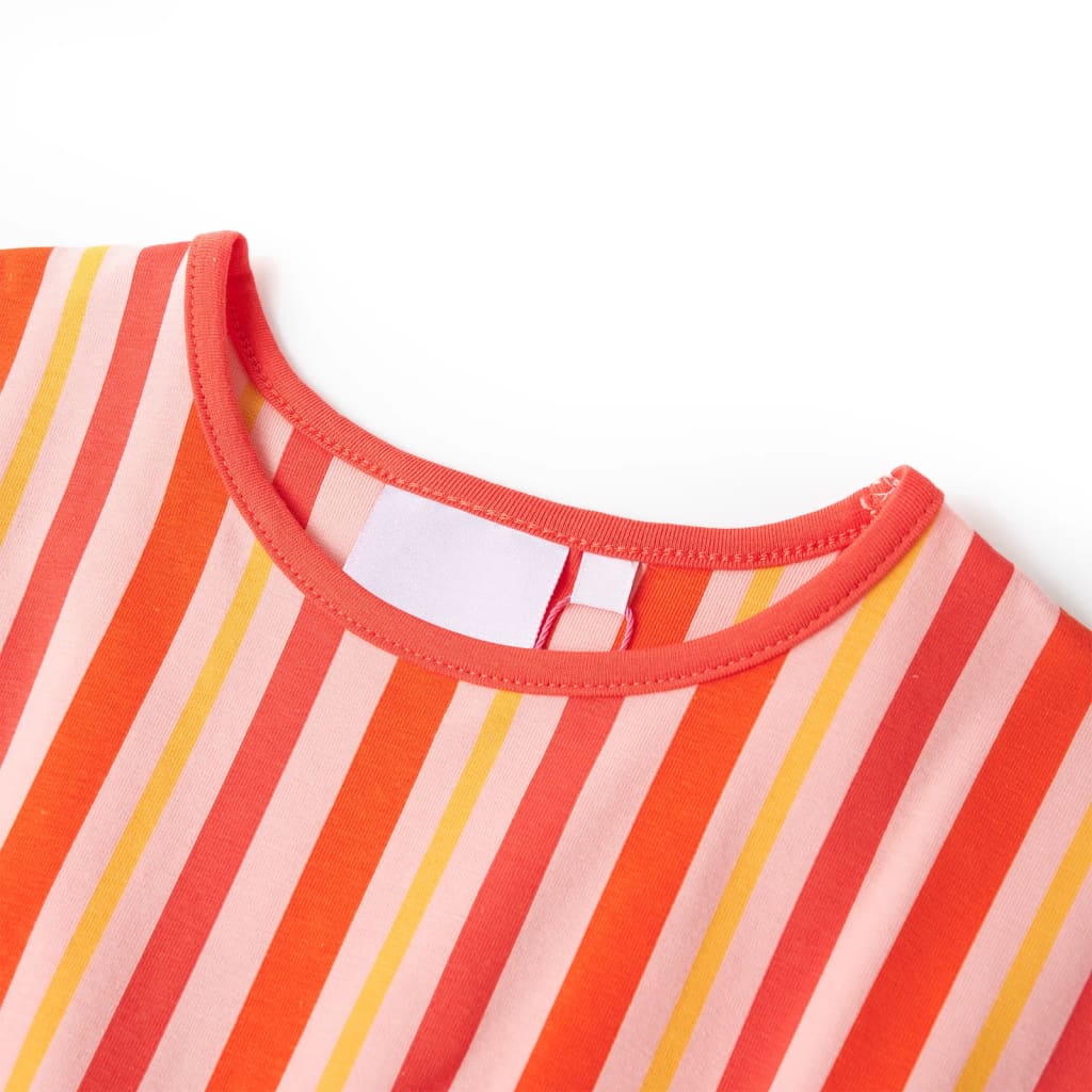 Vidaxl Kinderkleid mit Kordelstring 140 Pink und Rot