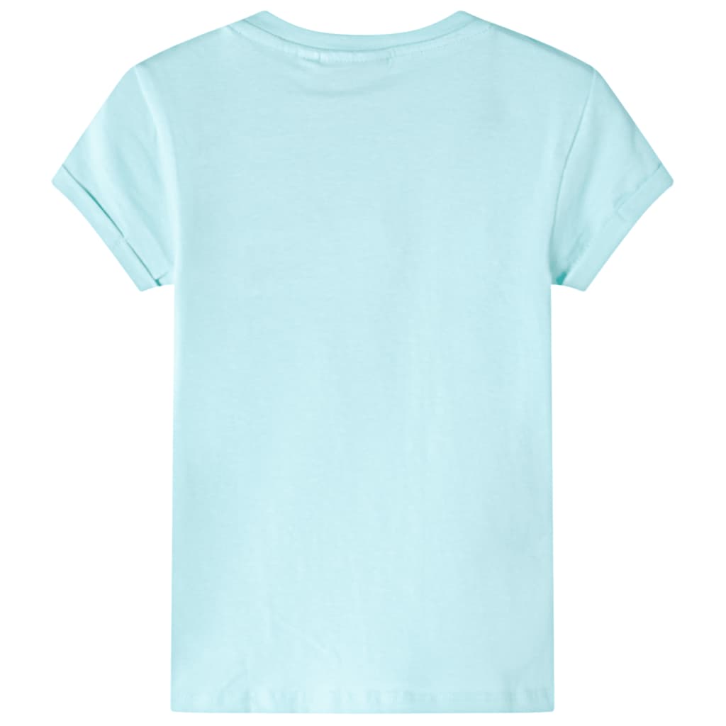 Vidaxl Kinderhemd 116 helles Meerblau