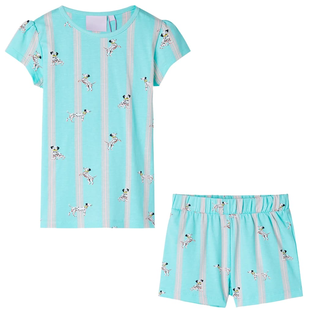 Vidaxl Kinderpyjama mit kurzen Ärmeln 92 ECRU