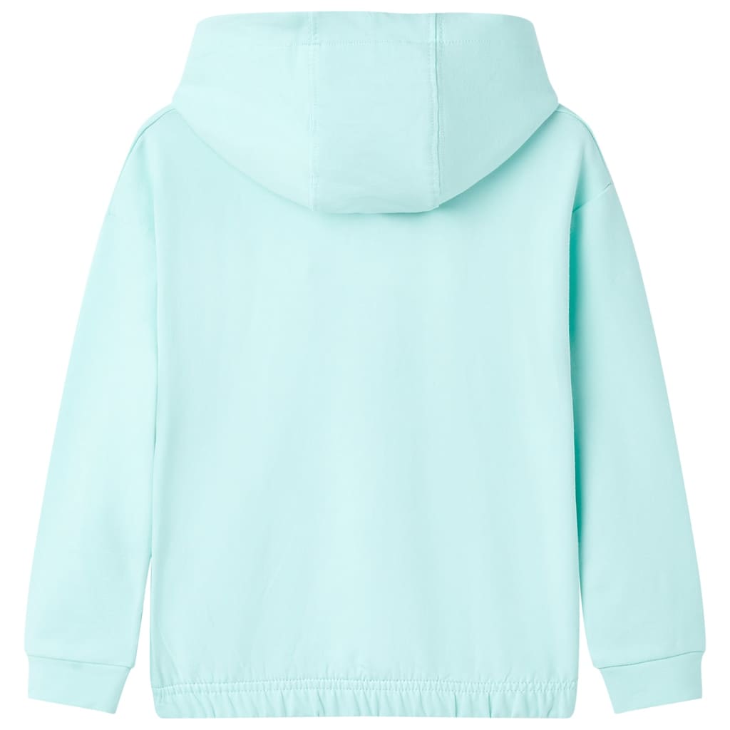 Vidaxl Kinderpullover mit Haube 116 helles Meerblau