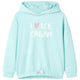 Vidaxl -Kinderpullover mit Motorhaube 128 helles Meerblau