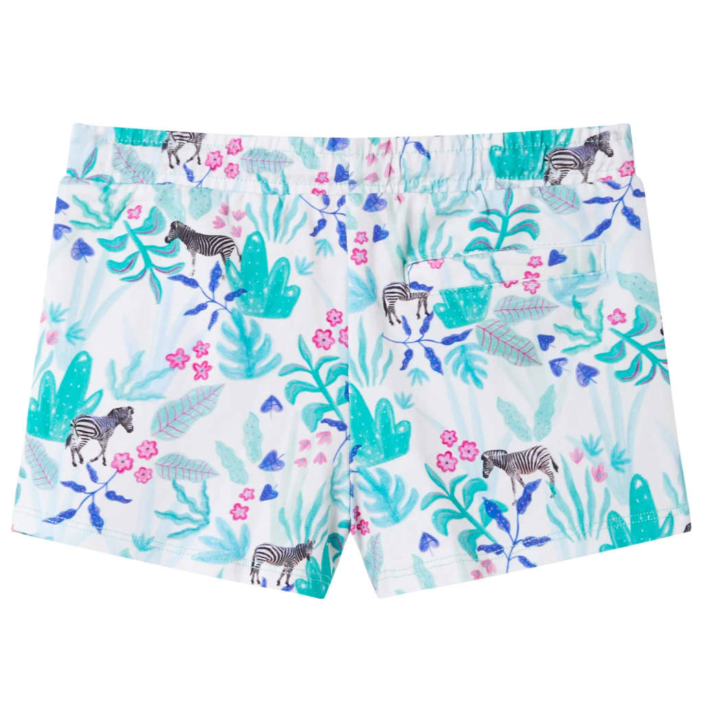 Vidaxl Kindershorts mit Trekoord 104 Ecru und Dark Mint