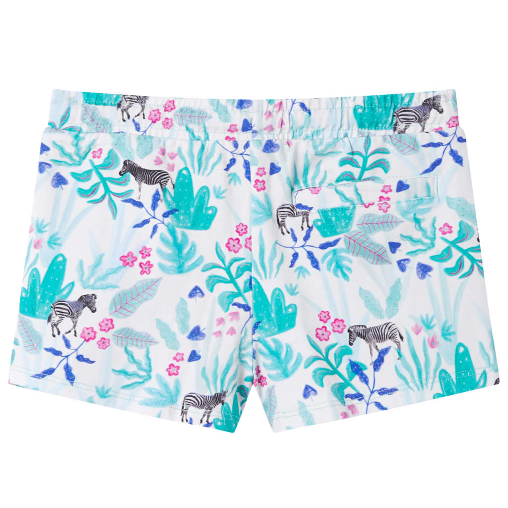 Vidaxl Kindershorts mit Trekoord 140 Ecru und Dark Mint