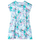 Vidaxl Kinderkleid 104 Ecru und dunkle Minzefarbe
