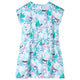 Vidaxl Kinderkleid 116 Ecru und dunkle Minzefarbe