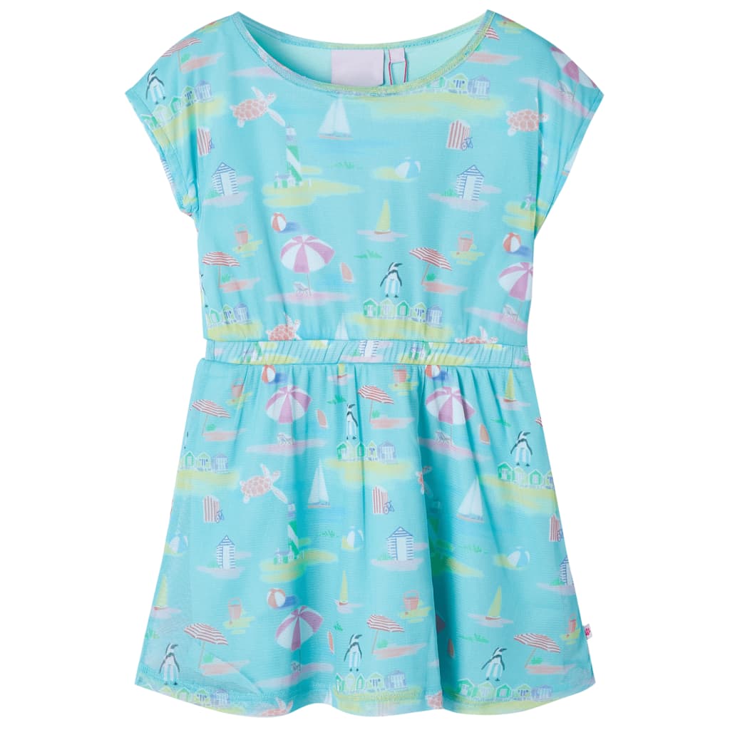 Vidaxl Kinderkleid 92 leichte Aqua -gelöscht