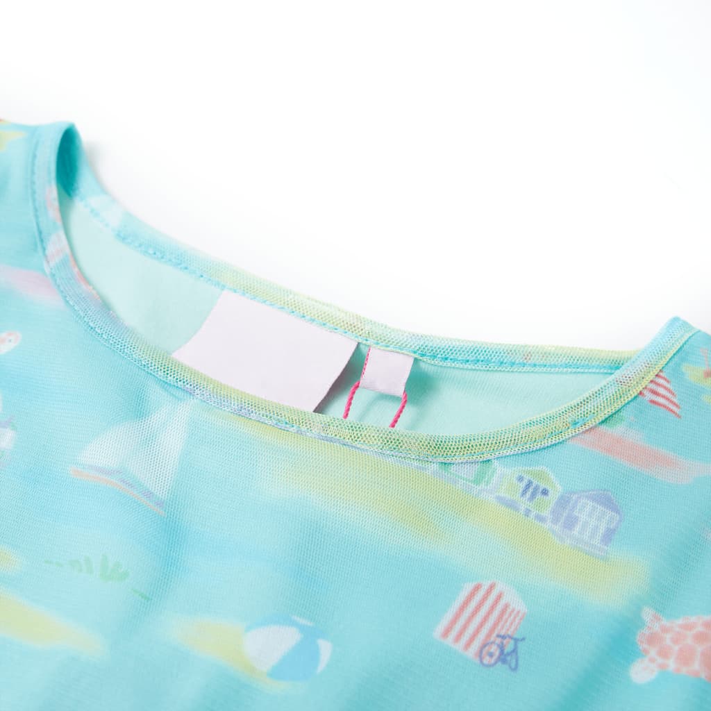 Vidaxl Kinderkleid 92 leichte Aqua -gelöscht